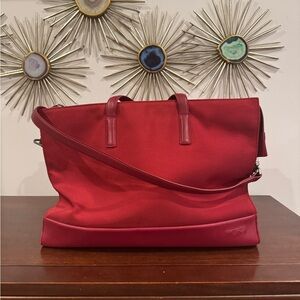 TUMI Red Nylon Laptop Tote Bag – Fits 16” Laptop